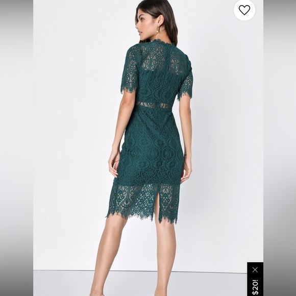 Lulu’s Remarkable sheer lace short sleeve mini dress - Picture 2 of 8